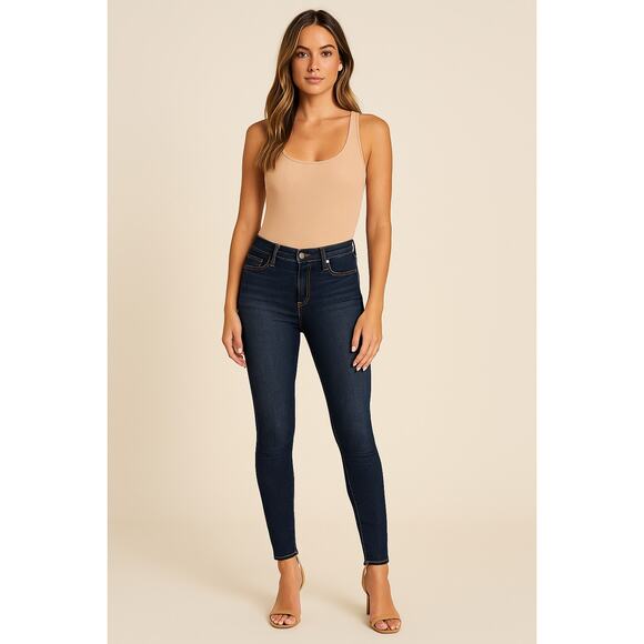 Koral Skinny Mid Rise Stretch Jeans Size 27 Dark Wash Designer Denim in Shade - Picture 1 of 11